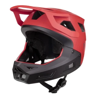 FORCE DROP Downhill – integrálna MTB prilba červeno-čierna, S–M (55–58 cm)