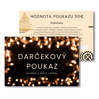 Darčekový poukaz BIKEDU Vianoce v hodnote 100 Eur